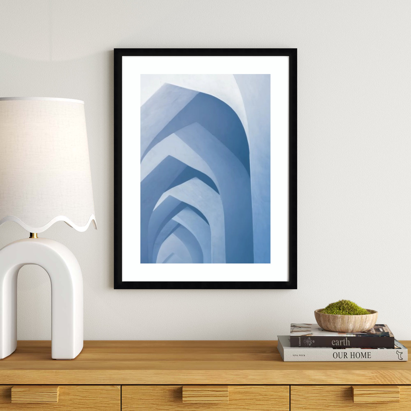 Sahni "The Foot of the Great" Print, Black Framed, 25" H x 19" W