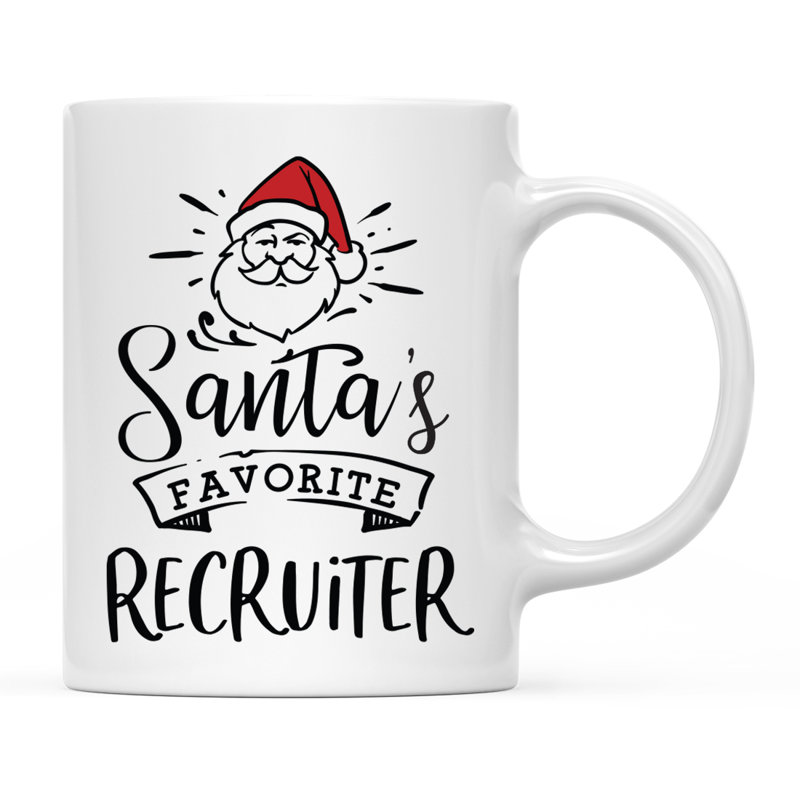 Grande tasse à café Tuileries, « Santa's Favorite Recruiter »