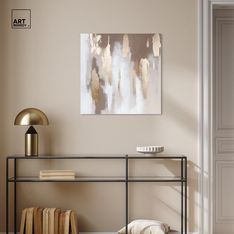 Desert Drift Neutral Abstract Canvas Art, 24" x 24"