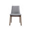 Ensemble de 2 chaises d'appoint Kaela en tissu gris clair et finition noyer