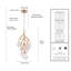 Lustre Freeform en or antique avec sphères en verre transparent-786568477-786568475