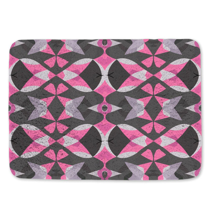 Tapis de bain floral, L 17 po x L 24 po