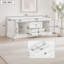 Banc de rangement avec 2 tiroirs et 2 armoires, banc à chaussures avec coussin amovible-1584099681-1584099687