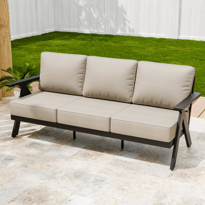 Aluminum Outdoor Patio Sofa Couch with Cushions by EAGLE PEAK