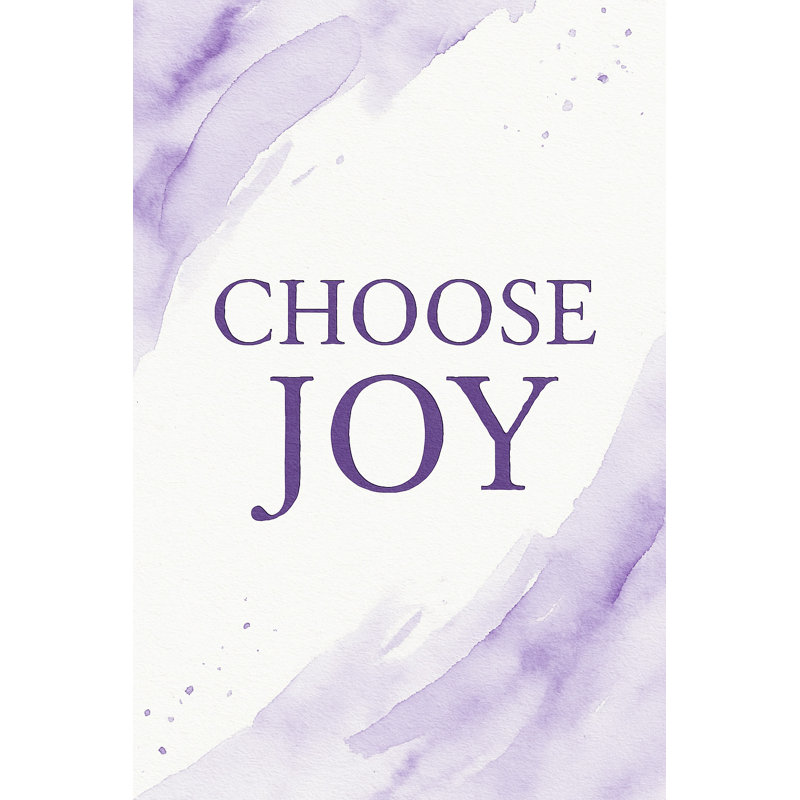 "Choose Joy" Wrapped Canvas Inspirational Wall Art