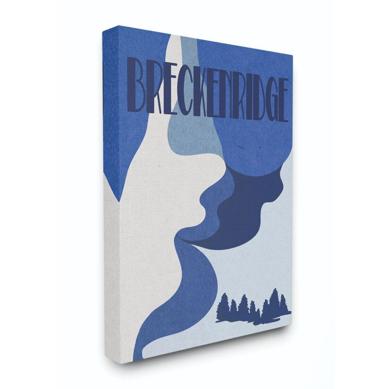 «Breckenridge Abstract Mountain Design», impression sur toile, Toile tendue, H 20 po x l 16 po x P 1,5 po