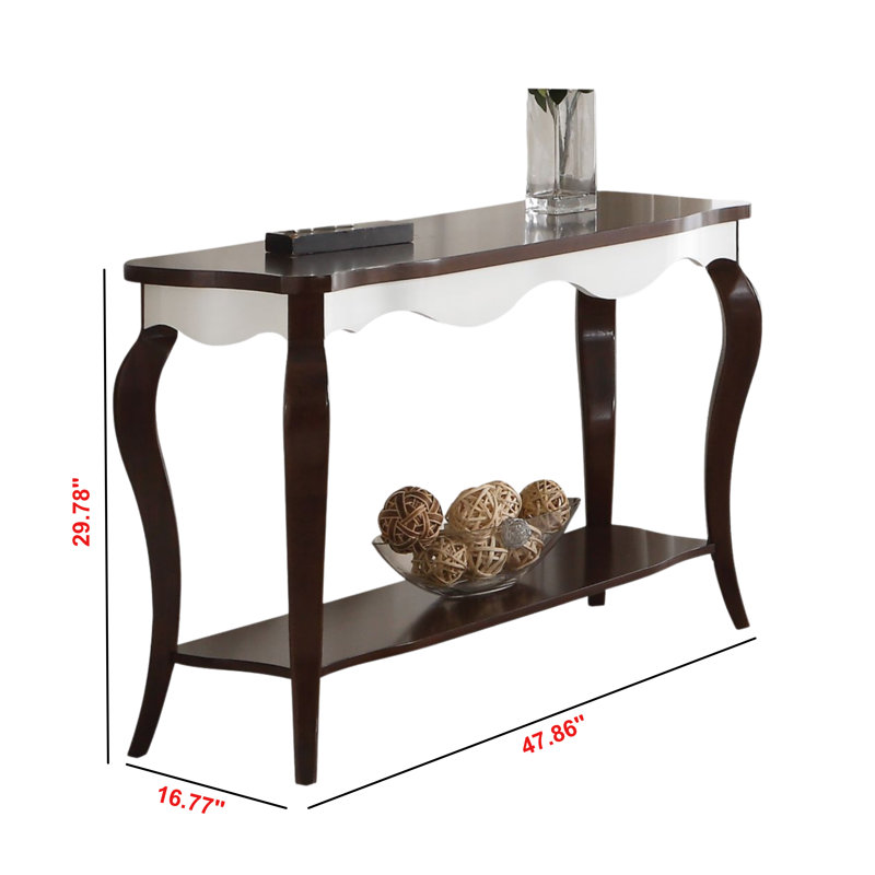 Table de salon Juncture, noyer et blanc