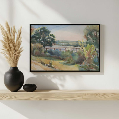 Connecticut River Railroad Bridge by Stephen Calcasola Art Print