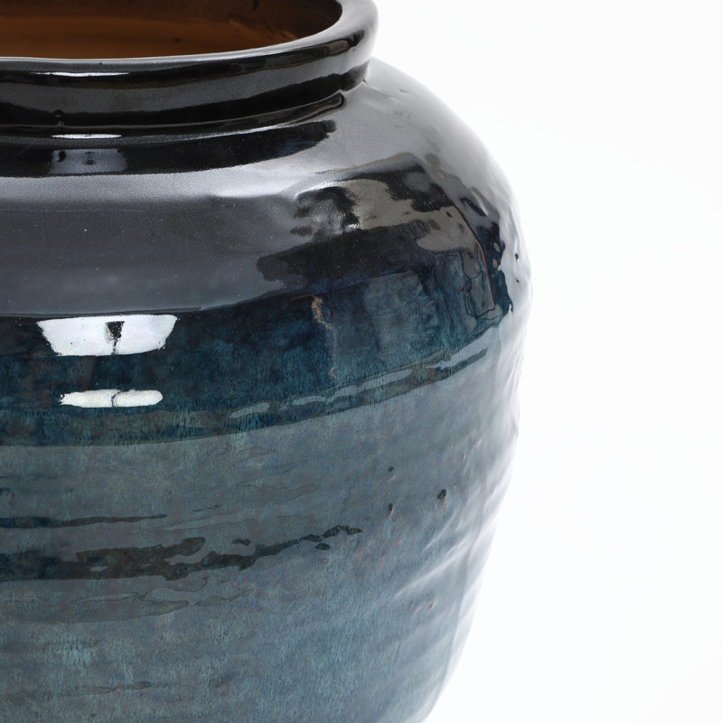 Vase en céramique émaillée 17,3 po H