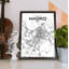 Madrid City Map - No Frame Print-1448801790