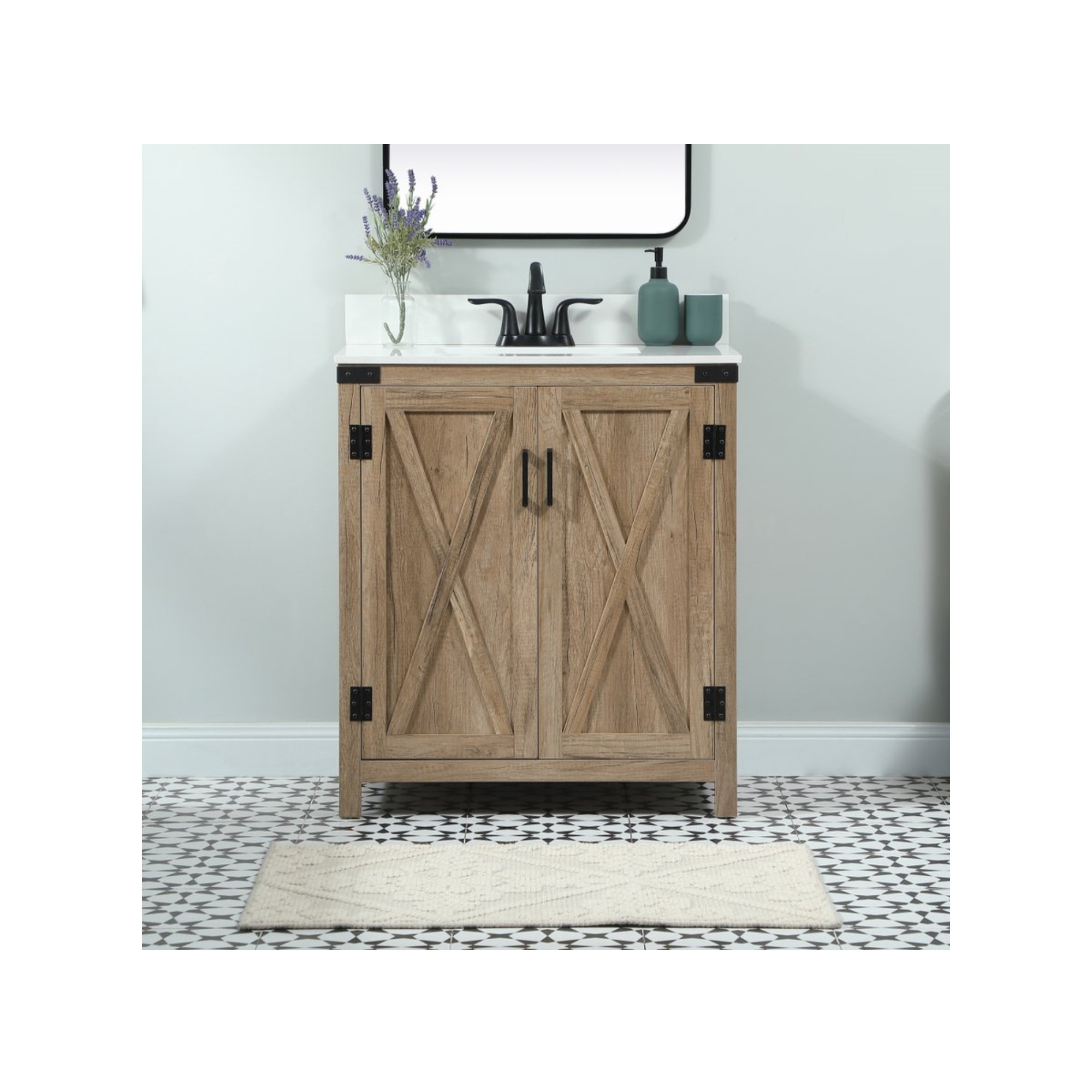 Slayton 30'' Single Bathroom Vanity, Natural Oak