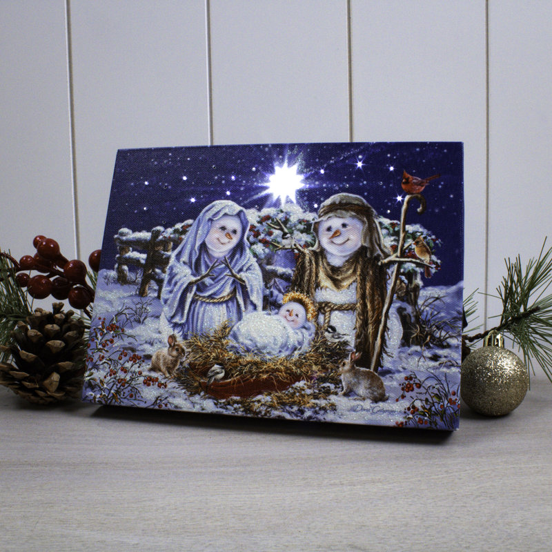 Mini-chevalet sur toile 8 x 6 Snow Family