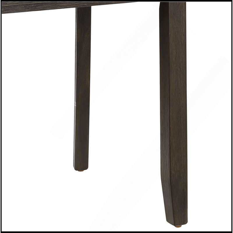 Ensemble de 2 chaises d'appoint à dossier en noyer vieilli