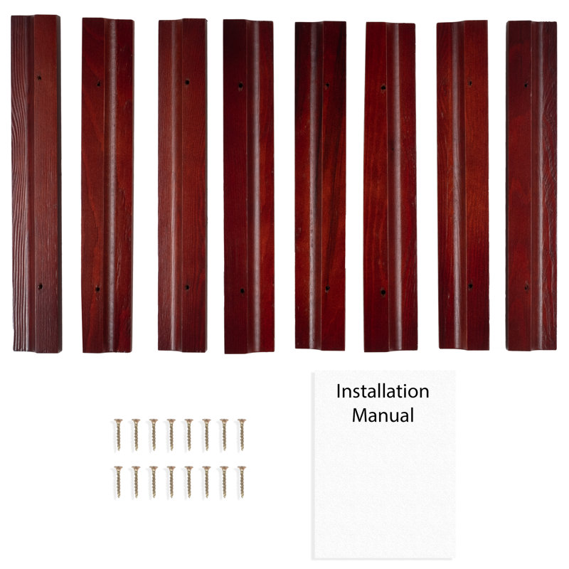 Adren Solid Wood Hanging Wine Glass Rack, Mahogany