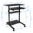 Mount-It! Height Adjustable Mobile Standing Desk with Retractable Keyboard Platform & Locking Wheels