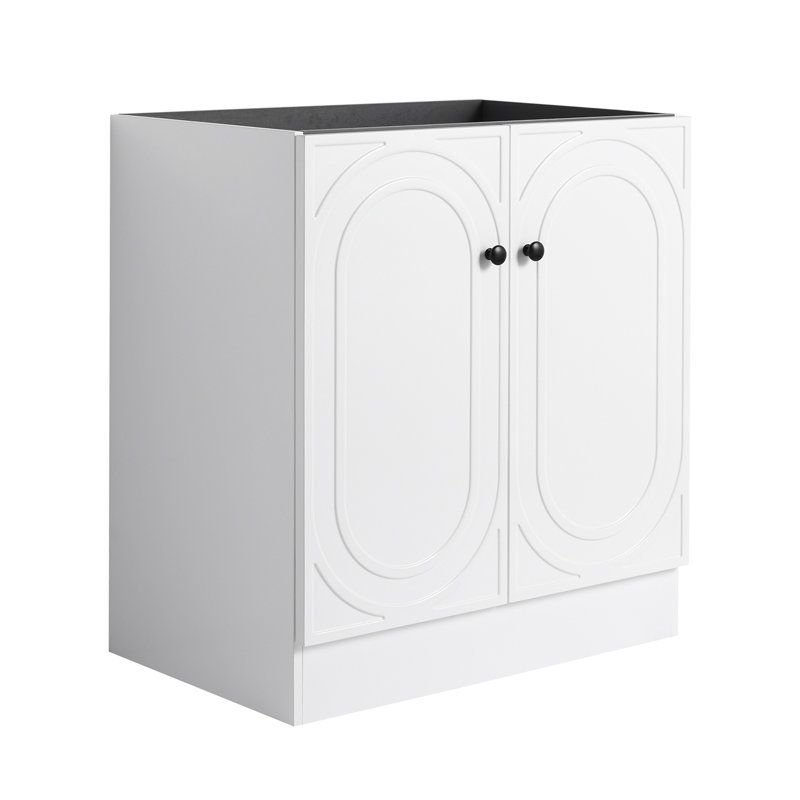 Meuble-lavabo autoportant - sans le lavabo, Blanc