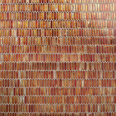 Fractal Picket 10.42" W x 11.81" L Glass Mosaic Wall Tile (0.85 sq. ft. / sheet)