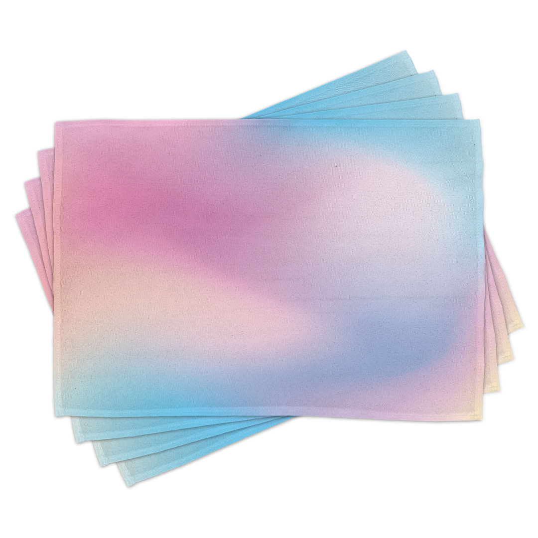 Platzdeckchen 4er-Set, Daydream Fantasy, Aqua Peach Pink