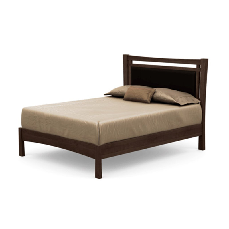 Monterey Upholstered Bed, Queen, Ebony, Autumn Cherry
