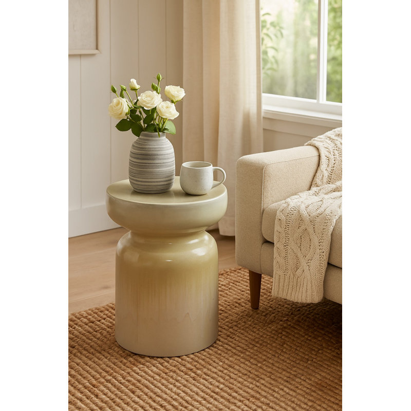 Flavia Ceramic Accent Stool