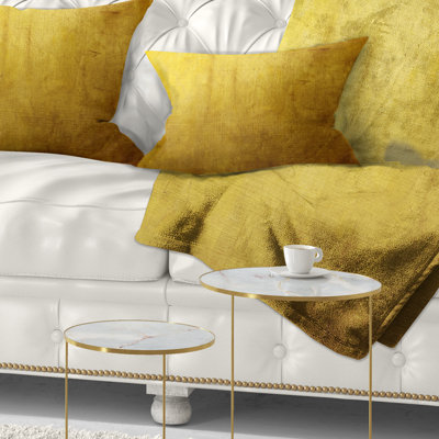 Texture dorée - Coussin décoratif à imprimé abstrait