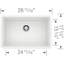 Precis SILGRANIT 27" Single Bowl Undermount Kitchen Sink - White-22742768