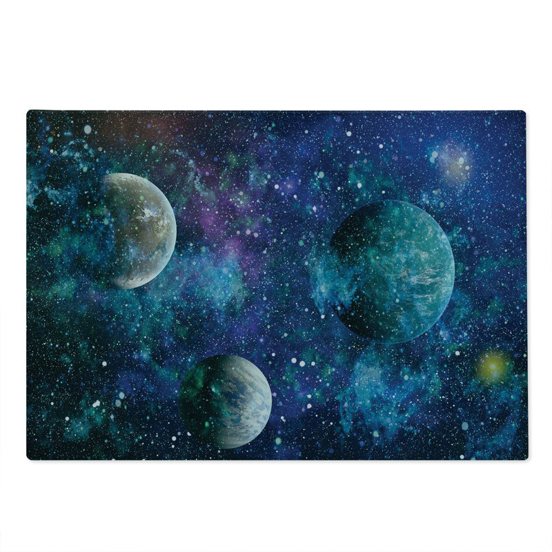 Ambesonne Astral Cutting Board Large Size Universe Concept Multicolor