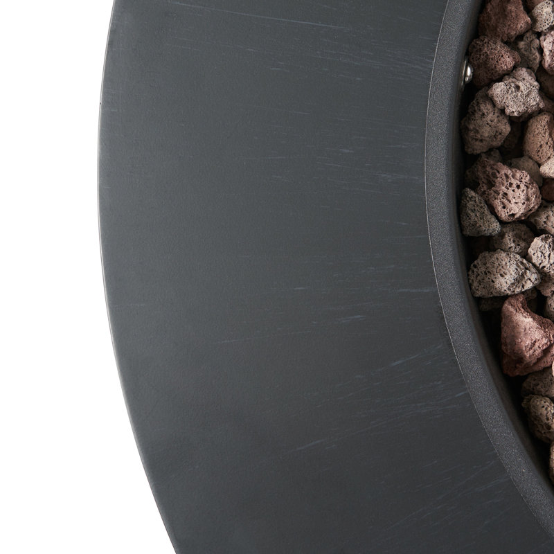 40,000 Propane Fire Pit, 32" Dark Grey Iron - Quick Ignition Design No Assembly Required Shortly