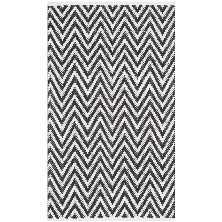 Haqeem Hand Woven Cotton Chevron Rug