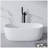 51'' Freestanding Bathtub Resin Stone Soaking Bathtub Solid Surface Modern Tubs With Overflow And Pop-Up Drain In White