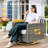 Harbin Wicker Rattan 7 - Person Outdoor Seating Group with Cushions with Fire Pit Table with Swivel Rocking Chairs-664876318