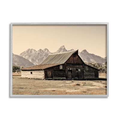 «Mountain chalet nature» par Stede Bonnett - Photographie de cadre flottant sur bois