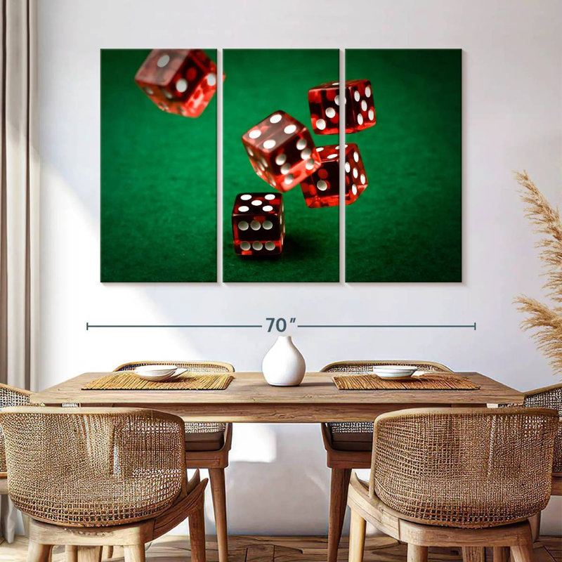Senne Roll The Red Dice, 42" H x 65" W
