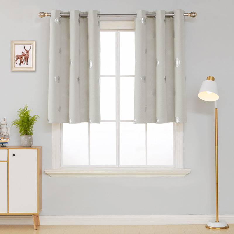 Víctor Room Darkening Curtain Pair, Light Beige, 42" W x 53" L