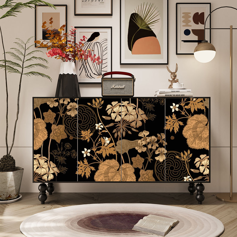 Buffet en bois de pin massif de 59,06 po Baccarin