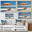 «Alescia Orange Beach Chairs II», reproduction sur toile-2073178257-2073178262