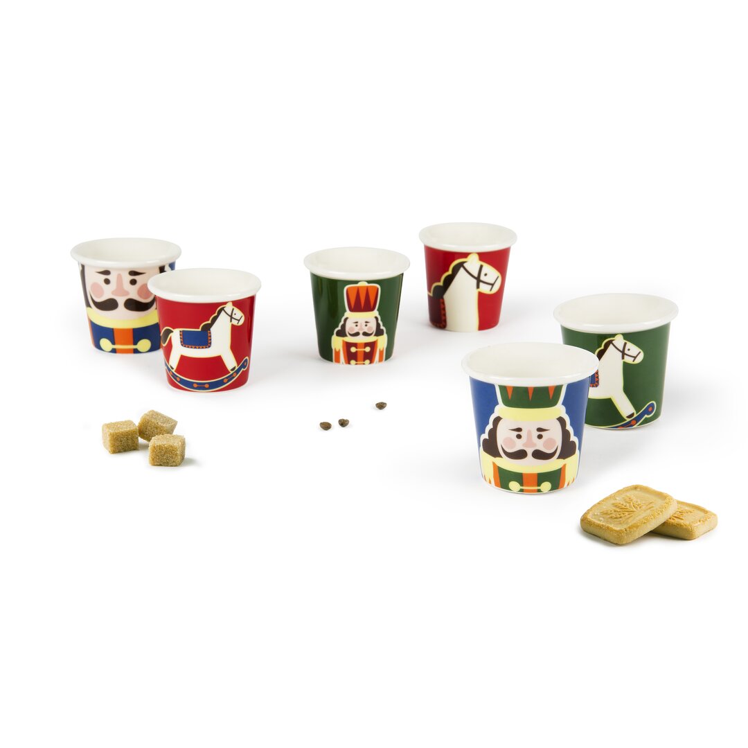 6-tlg. Espressotassen-Set Vintage Christmas aus Bona China