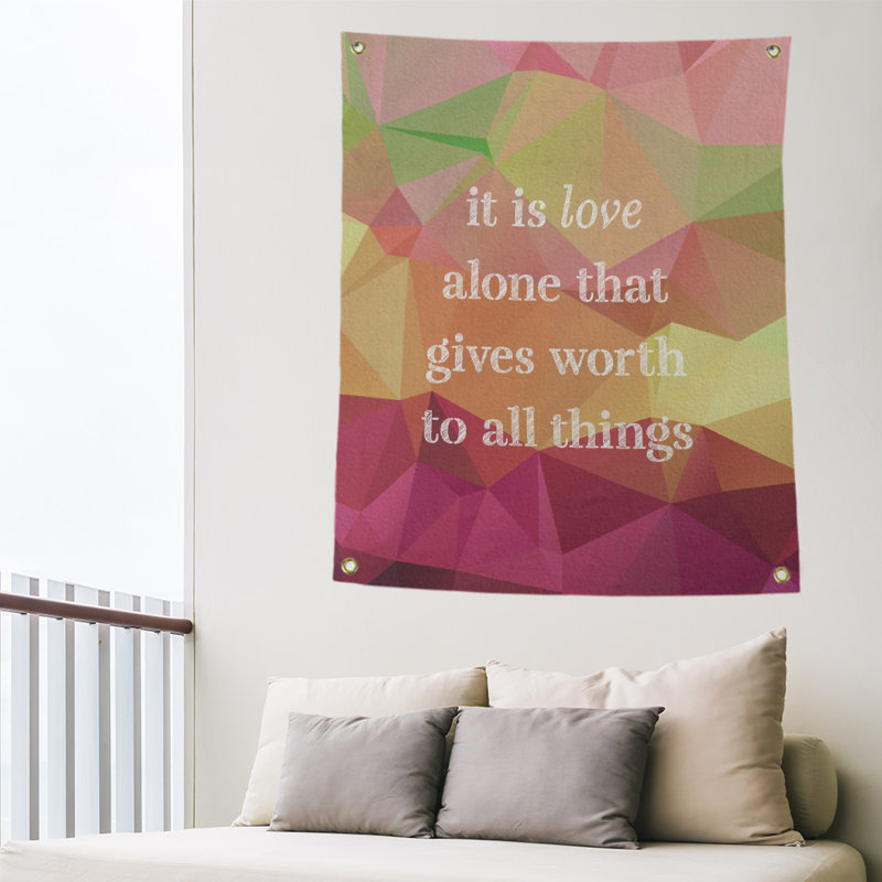 Polyester Tapestry, 80" H x 59" W, Rainbow Pyrite