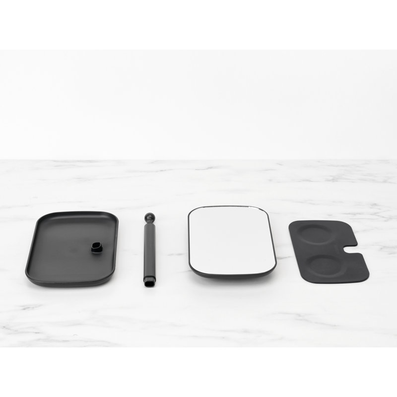 Brabantia Renew Mirror with Storage Tray, Dark Grey