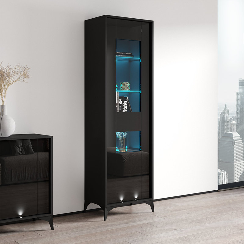 Bibliothèque standard Evel H 78,7 "x l 217,1", Noir