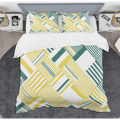 Polyester Twill Geometric Shapes Duvet Cover Set