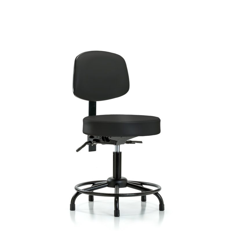 Chaise de bureau ergonomique Norma, Noir, Patins