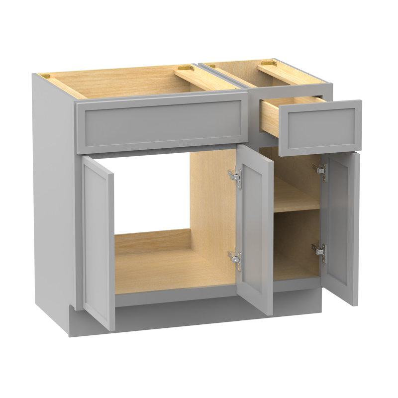 Base de meuble-lavabo simple 36 po seulement, Gris