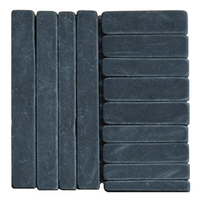 Mélange de mosaïques noires ardoise noire