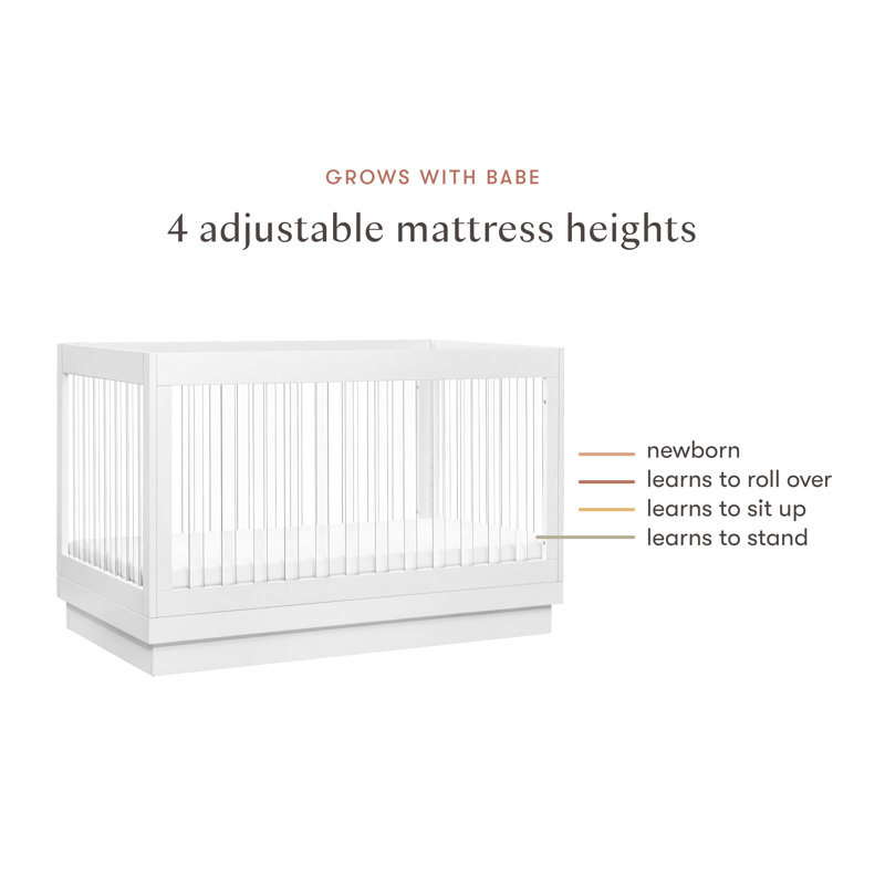 Harlow 3-in-1 Convertible Crib, White