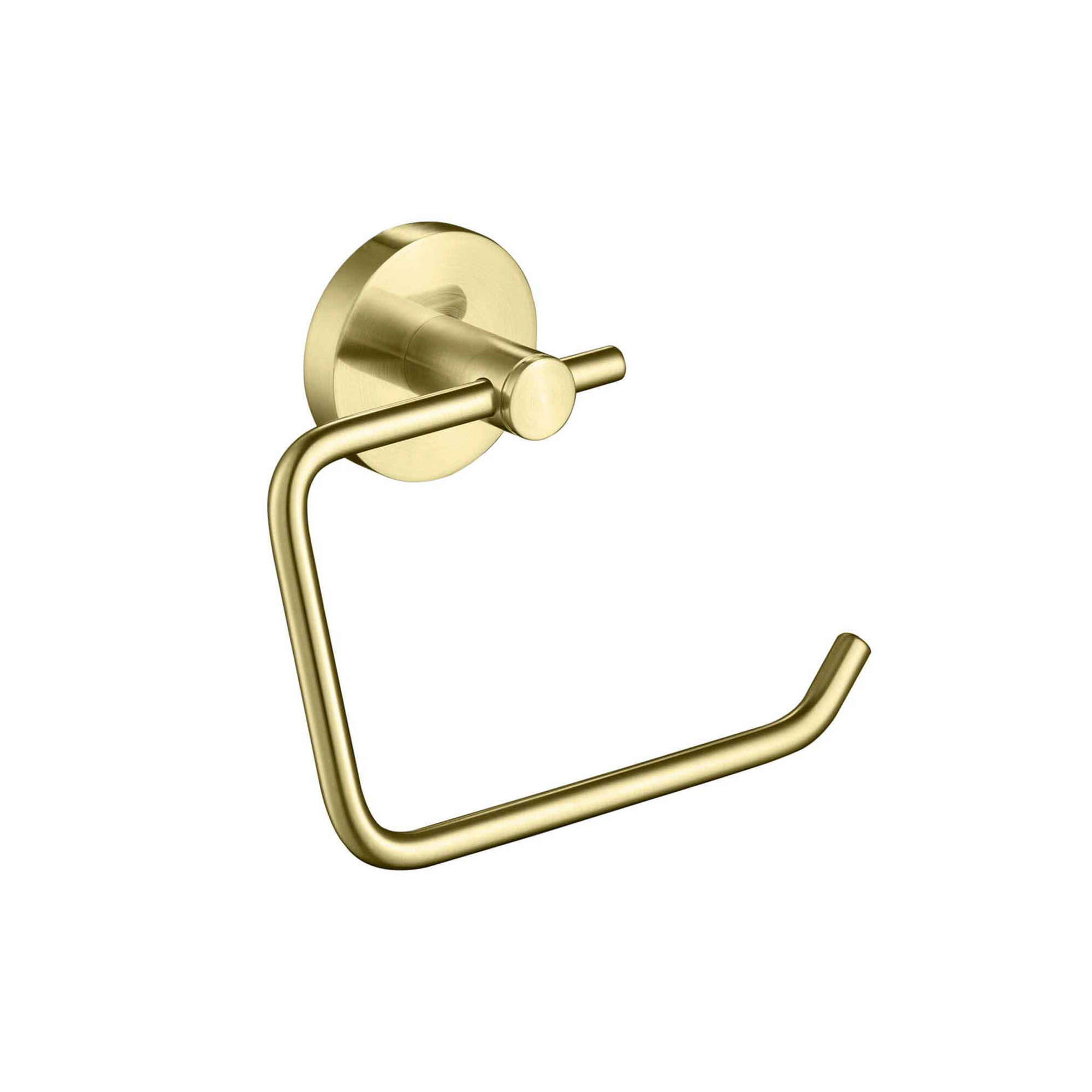 Circular Toilet Paper Holder, Brushed Gold
