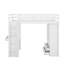 Lit mezzanine simple avec grandes tablettes, bureau et DEL-2141245373