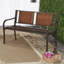 Banc de jardin avec dossier en osier