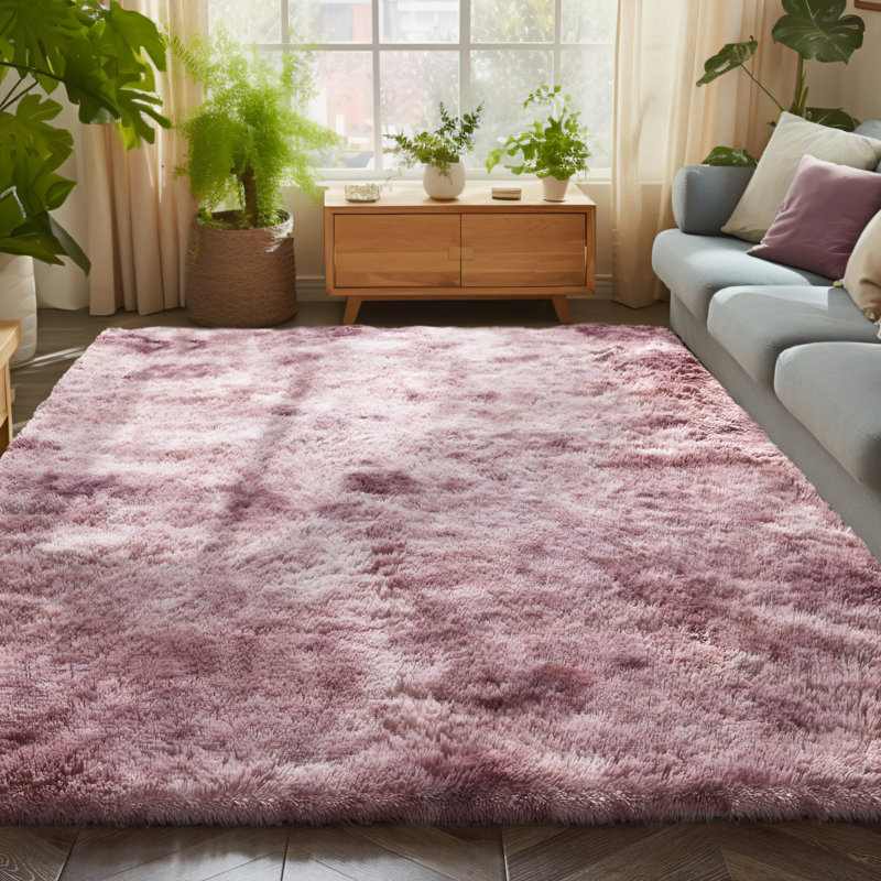 Adeolu Solid Colour Shag Area Rug, Rectangle 120 x 170cm