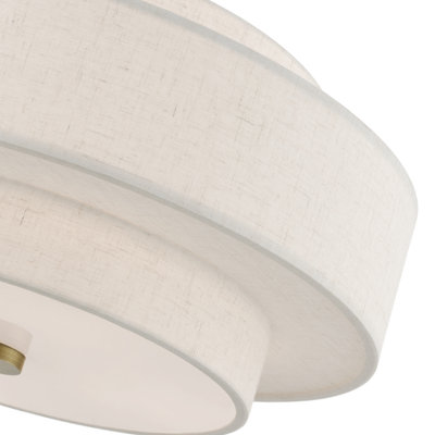 Arly 4 - Light Steel Dimmable Drum Chandelier